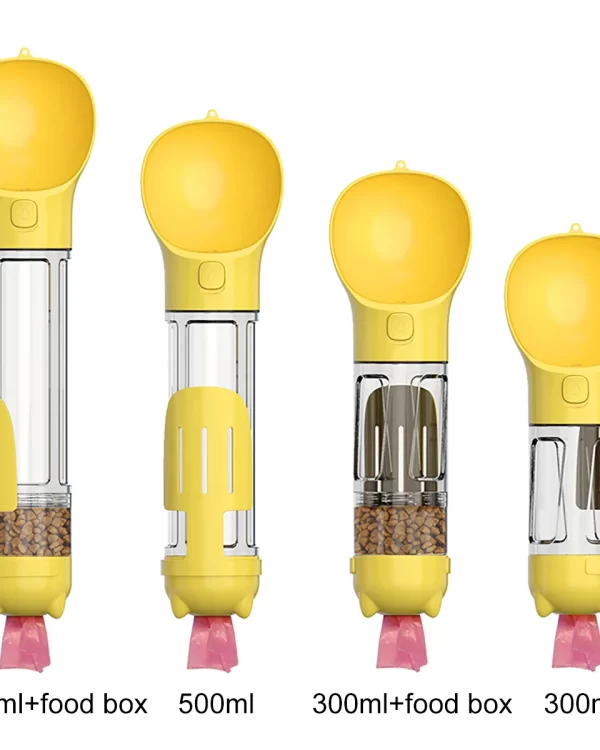 Portable Water Bottle 3 in1 -  Water Feeder, Food Dispenser, Poop Bag Holder - Image 12