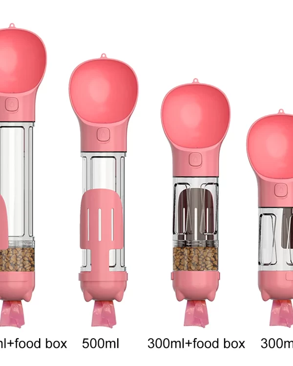 Portable Water Bottle 3 in1 -  Water Feeder, Food Dispenser, Poop Bag Holder - Image 11