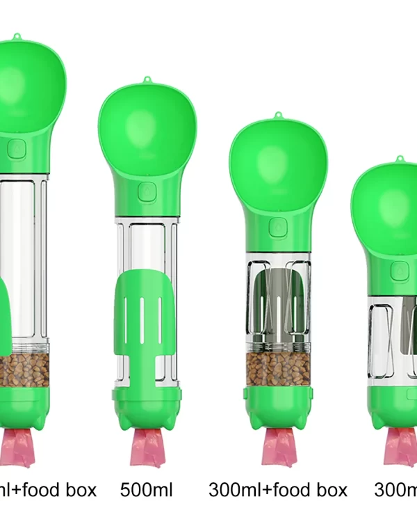Portable Water Bottle 3 in1 -  Water Feeder, Food Dispenser, Poop Bag Holder - Image 13