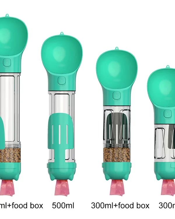Portable Water Bottle 3 in1 -  Water Feeder, Food Dispenser, Poop Bag Holder - Image 14