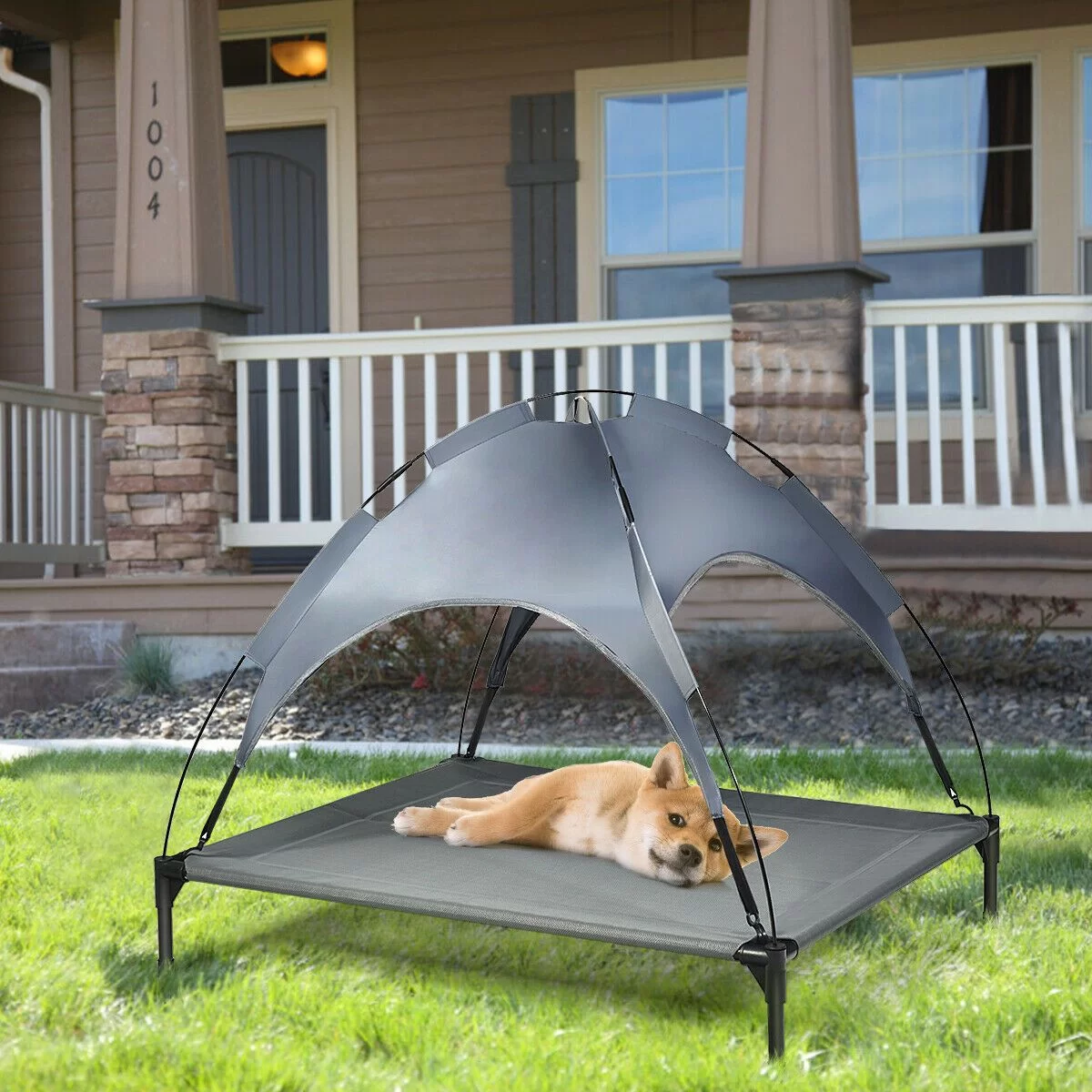 Elevated Pet Bed with Removable Canopy - Image 3