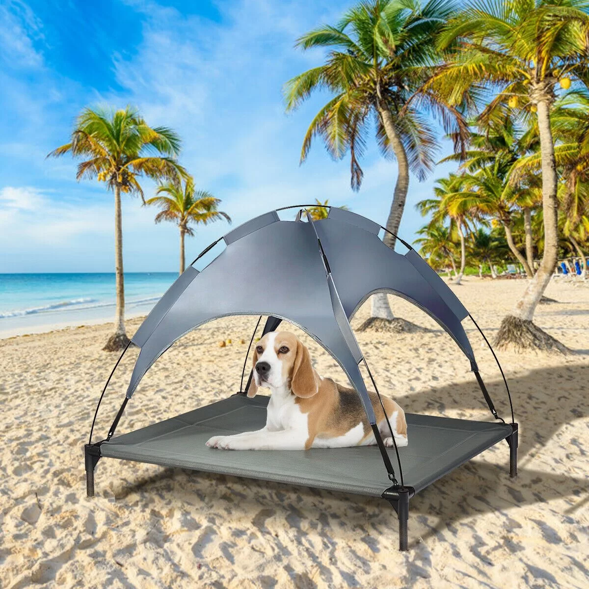 Elevated Pet Bed with Removable Canopy - Image 7